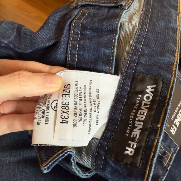 NWT Men's Flame Resistant Stretch Denim - Picture 3 of 5